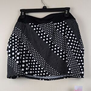 Lands' End Mixed Polka Dot Black and White Swim Skirt  Size 18W NWT